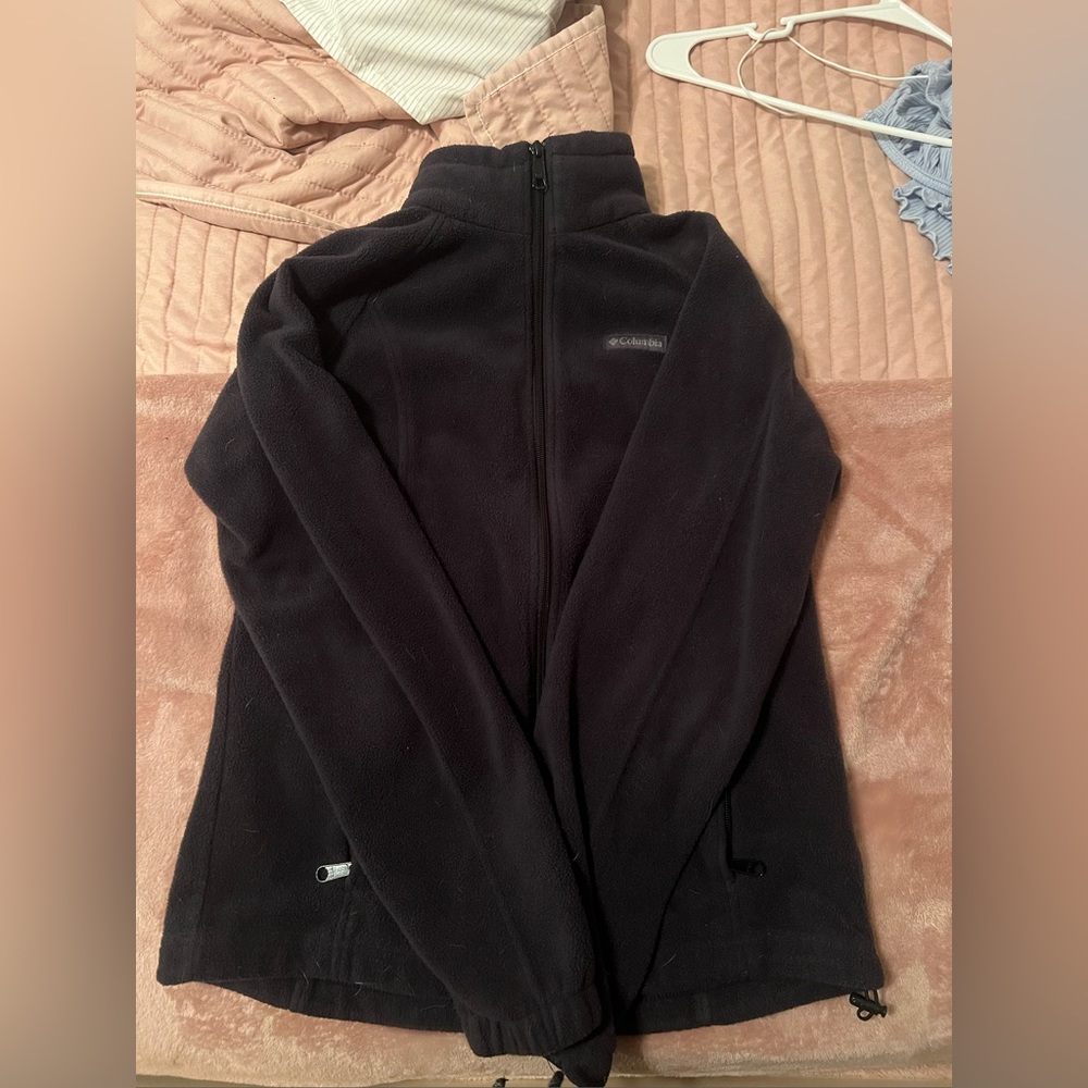 Columbia Black Zip Up. Size Small